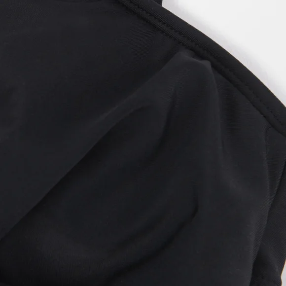 Cupshe Solid Mesh Wrap Front Cutout One Piece Swimsuit - Picture 5 of 6